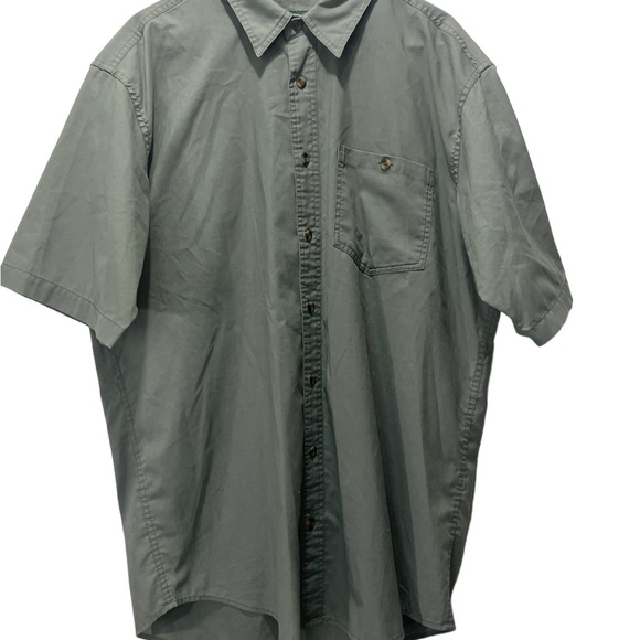 CABELAS, LARGE/TALL, GREEN, SHORT SLEEVE, BUTTON UP. - Picture 4 of 8